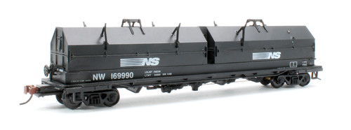 ROTER BEGLEITWAGEN "HO" SPUR SCHWARZ NORFOLK & WESTERN 100T EVANS COIL CAR 169990 WAGEN | Condition: Used