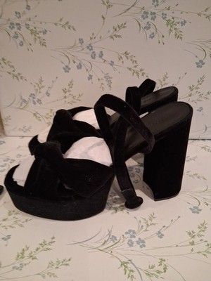 Damen Plateau High Heel Sandaletten UK 10 10,5 Top Zustand 