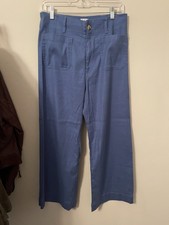 Anthropologie Maeve The Colette Wide Leg Pants Blue 29