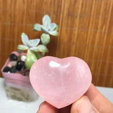 Wholesale Polished Pink crystal Heart Specimen Healing 42-37-22mm A2843