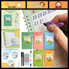 Reusable Handwriting Practice Workbook for Kids 3-8 - Tracing, Numbers, Drawing