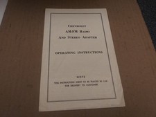 19686970717273 Orginal Corvette Amfm Radio Instructions Manual Guide