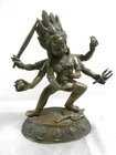 ?? OLD BRONZE BUDDHA GODDESS STATUE SCULPTURE ASIAN ART CHINA TIBET
