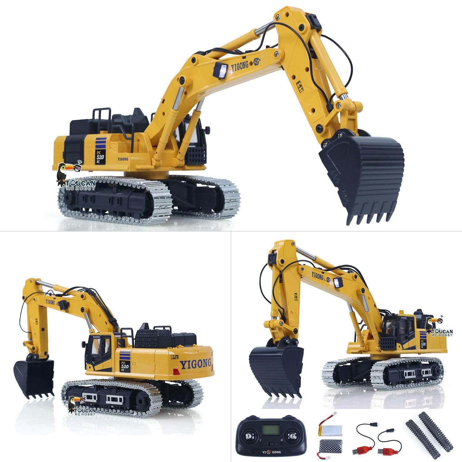 1:50 PC520 RC Excavator RTR Digger Electric Lifting Engineering Car Metal Tracks