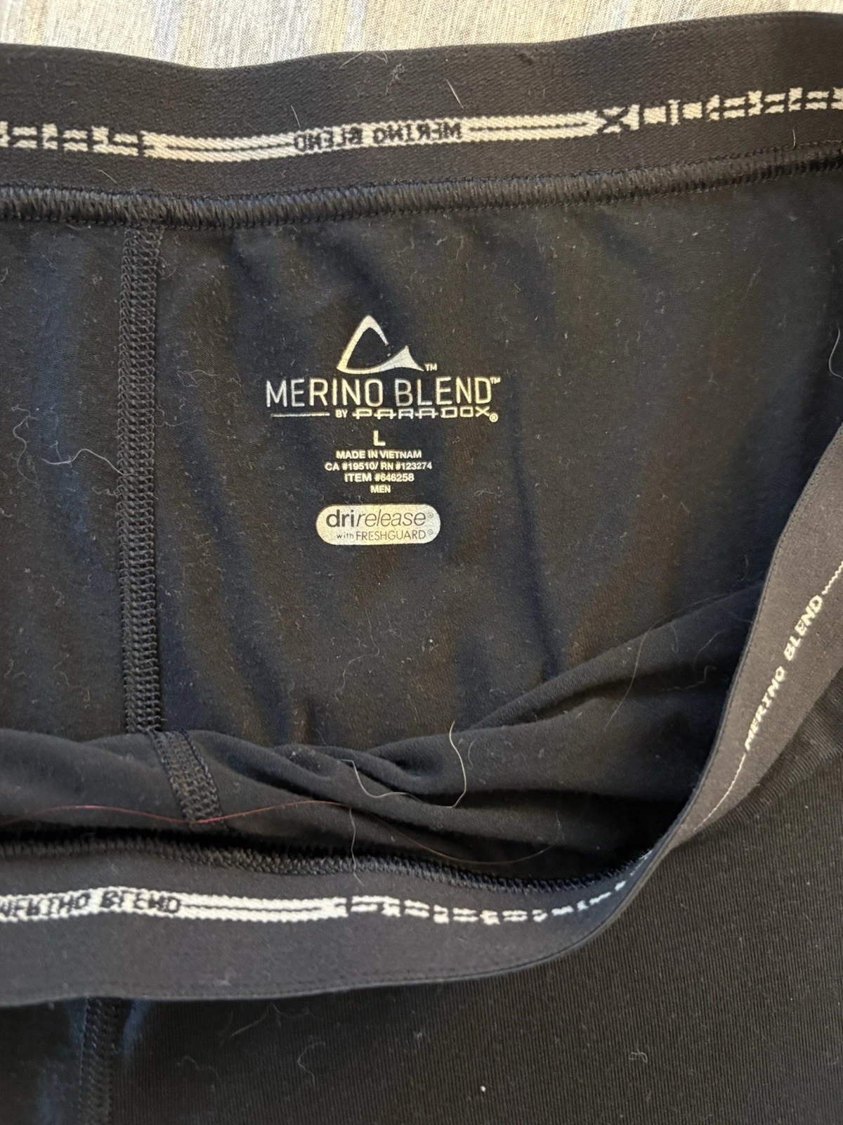 Paradox Merino Blend Base Layer Pants Mens Large Black Thermal DriRelease