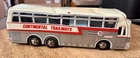 Vtg CONTINENTAL TRAILWAYS Tin Litho SILVER EAGLE Bus FRICTION TOY Made In Japan