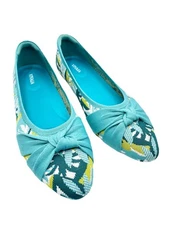 Vivaia Women’s Almond-Toe Flats Knot Bow Size 10 Comfortable Shoes Colorful NWOT