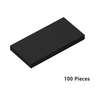87079 Tile 2 x 4 with Groove Black Bricks Parts 100 Parts Pieces & Parts