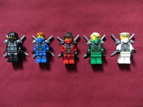 LEGO Ninjago Minifigures Lot. STONE ARMOR ,Jay,Kai,Cole,Zane,Lloyd,Weapons ETC