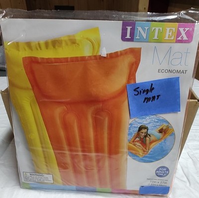 Intex Economat Single Pool Raft Orange Yellow Rectangle 72in x 27in Adults   #3