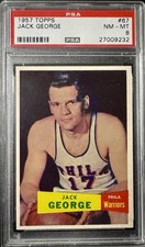 1957 Topps Basketball #67 Jack George Rookie PSA 8 NM-MT Low Pop 13 None Higher
