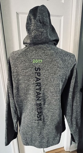 Spartan Race Super Beast Mujer Cremallera Sudadera con Capucha Chaqueta Gris 2017 Grande - Imagen 5 de 13
