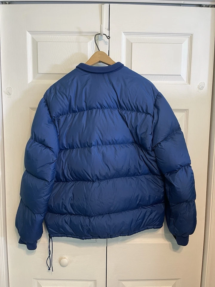 Vintage REI 90s Men’s Medium Goose Down Filled Full Zip Puffer Jacket Blue - Image 3 of 4