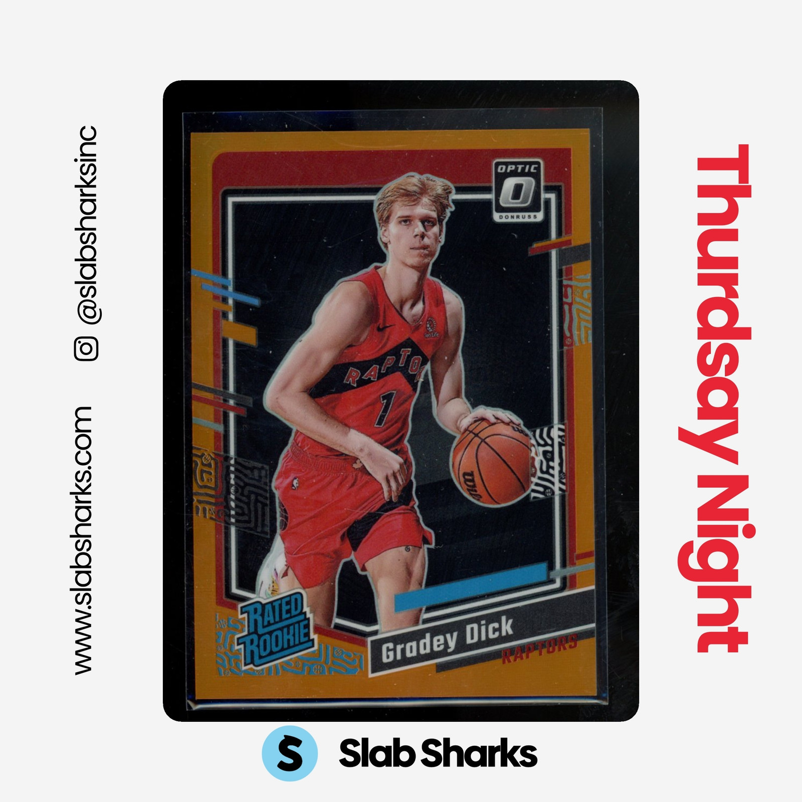 2023 PANINI DONRUSS OPTIC #212 GRADEY DICK ORANGE PRIZM RC RATED ROOKIE /199