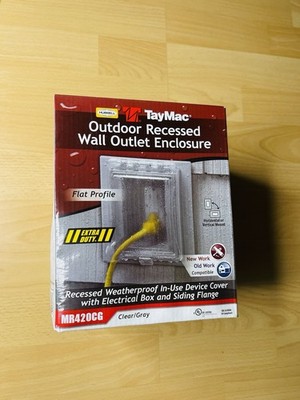 TayMac MR420CG 1-Gang Recessed Enclosure Extra Duty, 6-in-1 Nonmetallic Weatherp