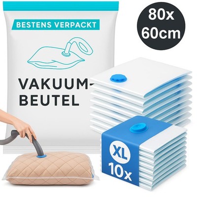 Vakuum Beutel 10er Set Aufbewahrungsbeutel Vacuum Verstausack Kleidung Klamotten