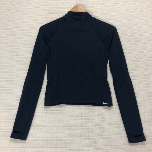 Nike Pullover Top Agujero para el Pulgar Manga Larga Ropa Deportiva Camisa Talla PM - Imagen 2 de 8