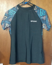 2Pcs Men's Quick Dry Short Sleeve T-shirt  Shorts Set, Creative Pattern Print