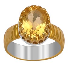 Gorgeous Oval Cut Citrine 5.00 Ctw Gemstone 925 Silver Solitaire Ring