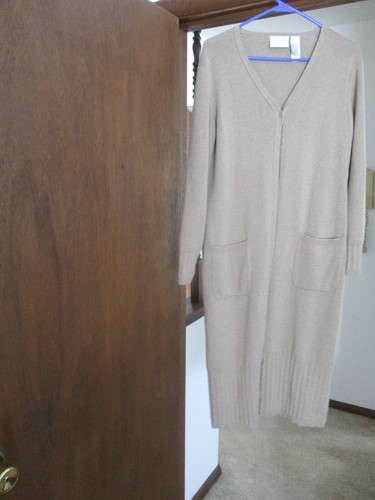 Liz Claiborne Duster Cotton Beige Size 