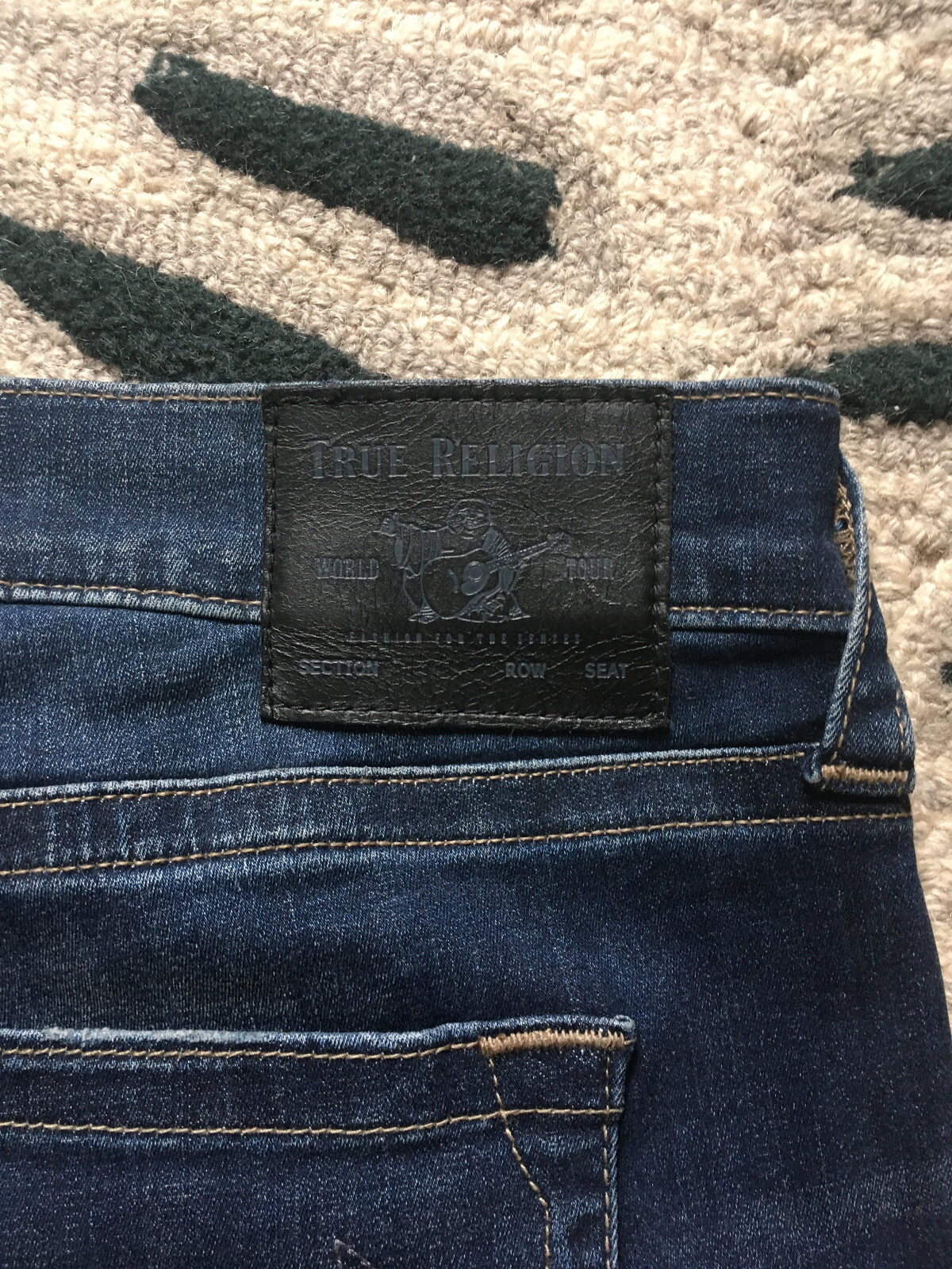 True Religion Devin Straight Fit Blue Jeans. Size 29W 32L. Brand New. RRP £159. image 5