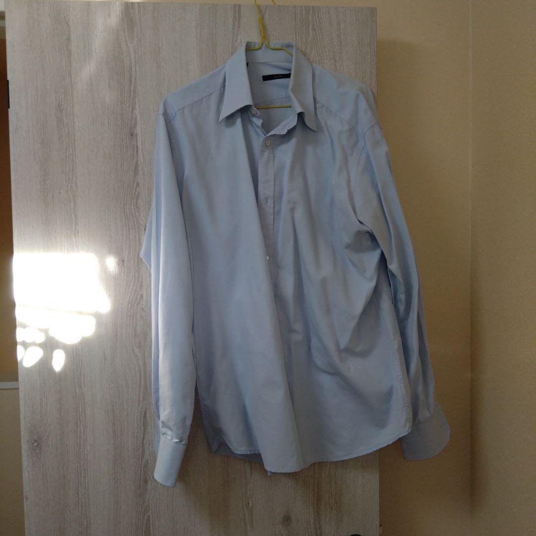新品未使用】GUCCIドレスシャツブルー42