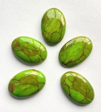 Wholesale Green Copper Turquoise Cabochon Oval Shape Loose Gemstone Jewellery.