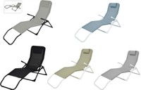 Siesta Reclining Sun Lounger Garden Chair with Armrests Patio Furniture Sun Bed