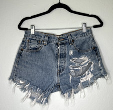 LEVI'S Vintage 90's Original 501 Button Fly Cut off Jean Shorts Size 30