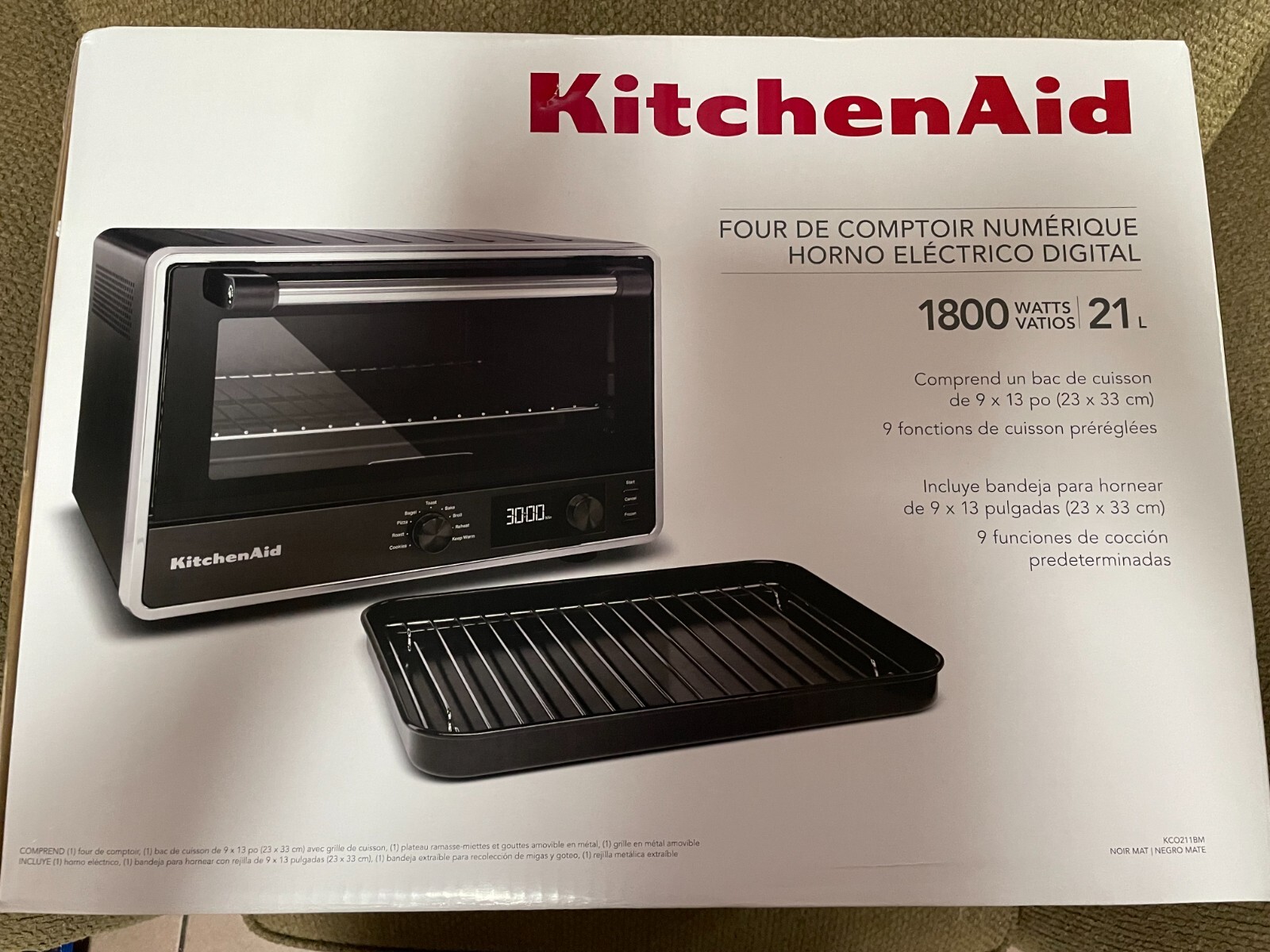kitchenaid digital countertop toaster oven