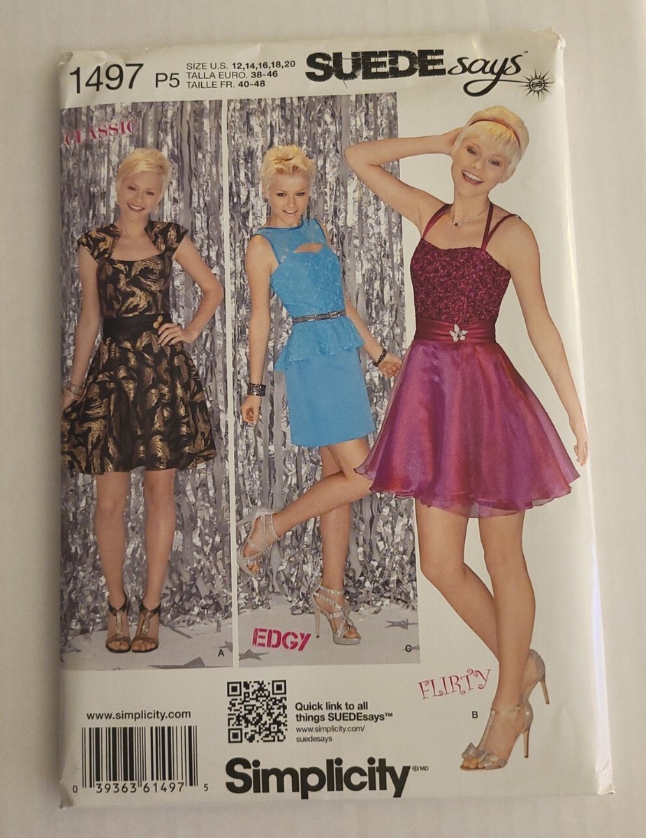 simplicity cocktail dress Simplicity MISSES Special OCCASION-12-14-16-18-20