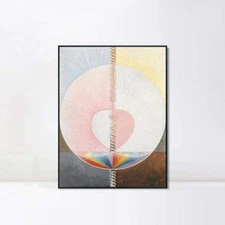 Framed Canvas Group IX/UW, No. 25,The Dove,No.1,1915 by Hilma Af Klint 24"x32"