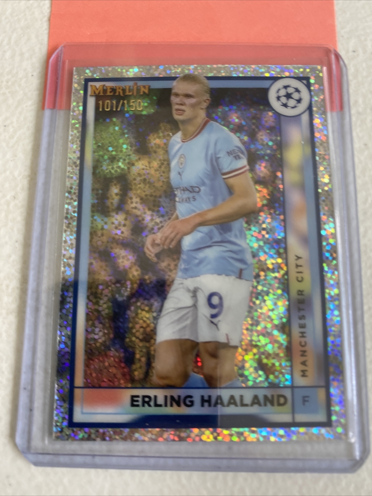2022-23 Topps Merlin Erling Haaland speckle Refractor /150