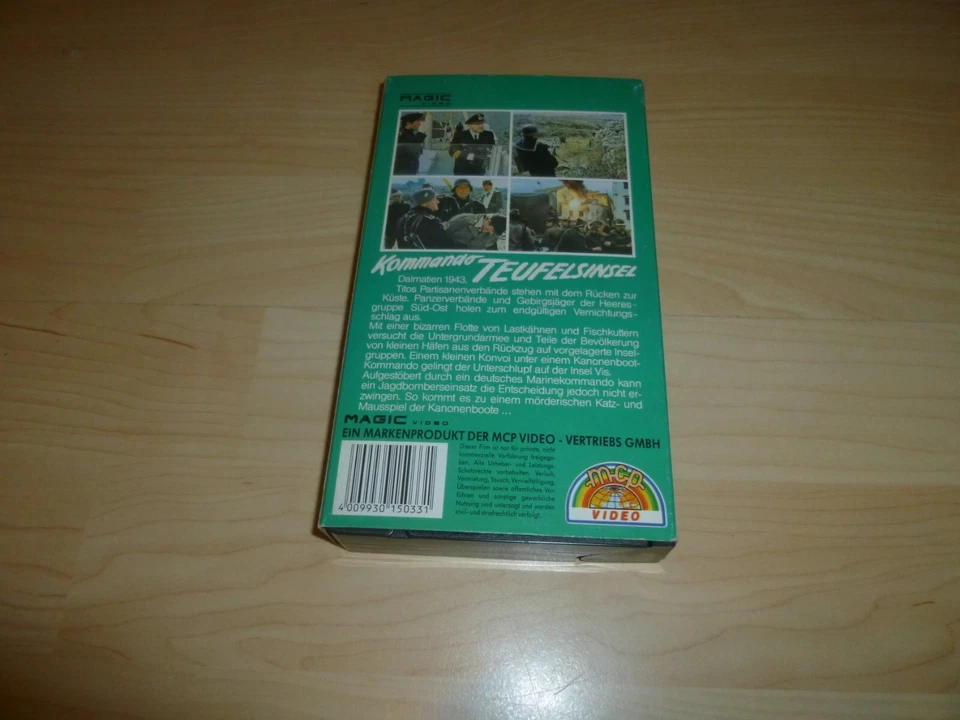 VHS Film - Kommando Teufelsinsel - Klaus Löwitsch MCP Magic Video Videokassette - Bild 2 von 2