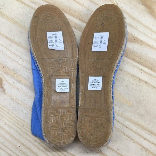 Joules Shoes Womens 9 Shelbury Slip On Espadrille Blue Fabric Closed Toe NEW - Picture 8 of 16