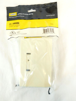 ISM4OW 4 Port Surface Mount Box Hubbell Fits Keystone Off White - QUANTITY OF 20