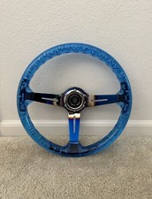 350mm Deep Dish Steering Wheel - Fit 6 Hole Hub Like Vertex Nardi Nrg Grip