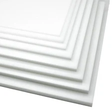 BuyPlastic Natural White HDPE Plastic Sheet  3/8" x 12" x 24"