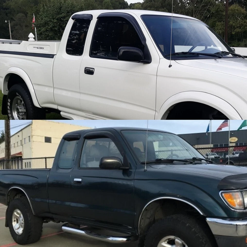 Fit 1995-2004 Toyota Tacoma Extended Cab Window Visors Sun Vent Rain Guard Shade Foto 2 de 4