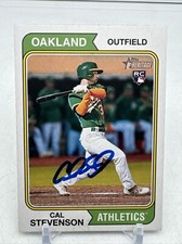 Cal Stevenson SIGNED 2023 Topps Heritage #176 RC Philadelphia Phillies