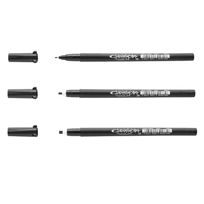 Sakura Pigma Micron Calligrapher Zeichnung Stifte - 10/20/30 - Black Ink