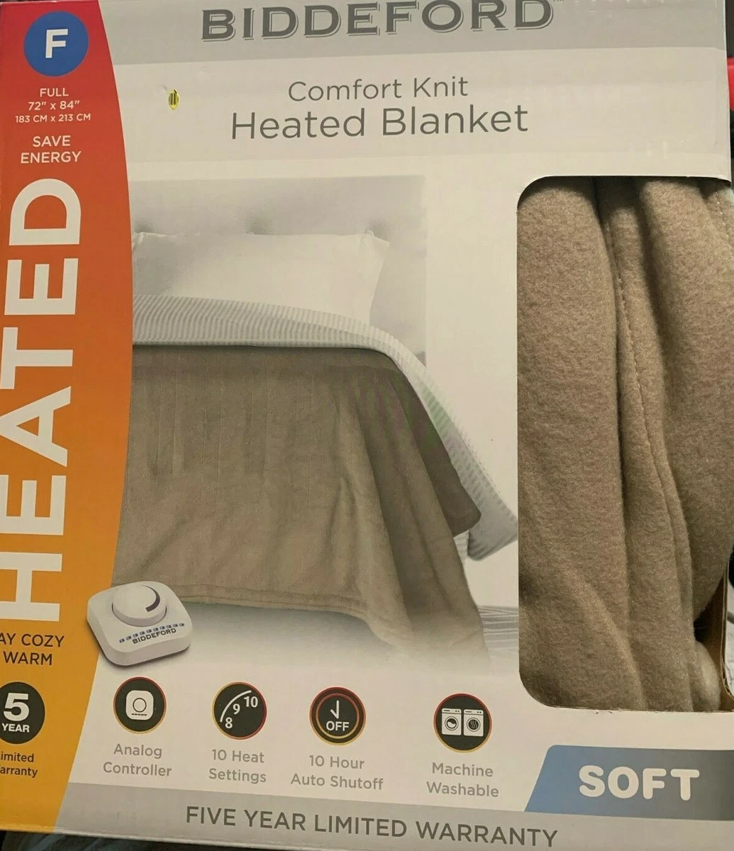 Biddeford comfort knit fleece electric heated blanket new arrivals