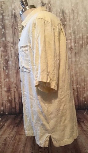 Jamaica Jaxx Authentic Island Style Pale Yellow Mens 100% Silk LargeCasual Shirt - Picture 3 of 9
