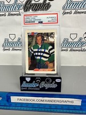 DEREK LOWE SIGNED AUTOGRAPHED 1992 BOWMAN RC BASEBALL ON CARD PSA DNA SLABBED