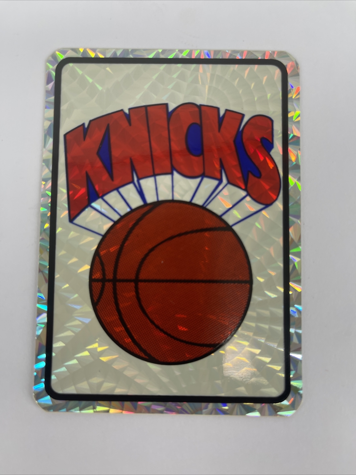 SUPER RARE 1980s NBA Knicks Basketball Holographic Prism Vending Machine Sticker