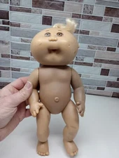 Cabbage Patch Kids Mattel's First Edition Brown Eyes Blonde Hair Hard Plastic 