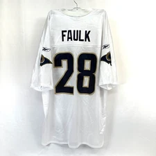 ST LOUIS RAMS SUPER BOWL XXXVI 36 NEW ORLEANS Marshall Faulk Jersey SZ XL