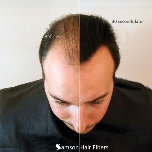 Samson Best Hair Loss Concealer Building Fibers AUBURN 25g Refill Made In USA - Picture 6 of 7