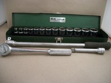 Vintage S-k Tools 16 Piece 12 Drive Sae Socket Set - Rachet Needs Repair Vintage S-k Tools 16 Piece 12 Drive Sae Socket Set - Rachet Needs Repair