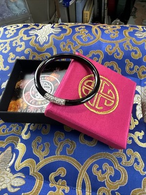 Budhagirl Black & Silver 3 Kings Small All Weather Bangle Bracelet w Gift Box